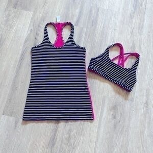 IVIVVA by Lululemon size 12/14 racerback tank top and sports bra